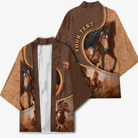 Personalized Horse Racing Kimono Royal Race Leather Effect