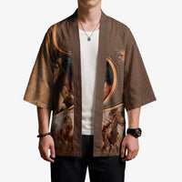 Personalized Horse Racing Kimono Royal Race Leather Effect