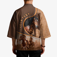 Personalized Horse Racing Kimono Royal Race Leather Effect