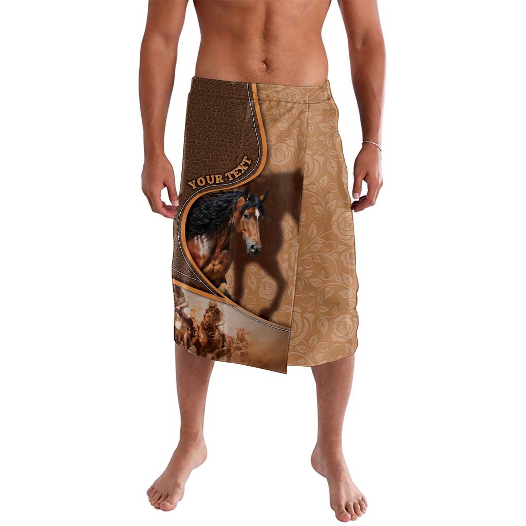 Personalized Horse Racing Lavalava Royal Race Leather Effect