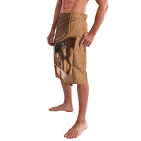 Personalized Horse Racing Lavalava Royal Race Leather Effect