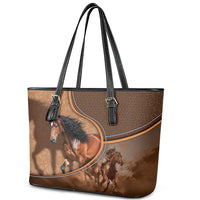 Horse Racing Leather Tote Bag Royal Race Leather Effect