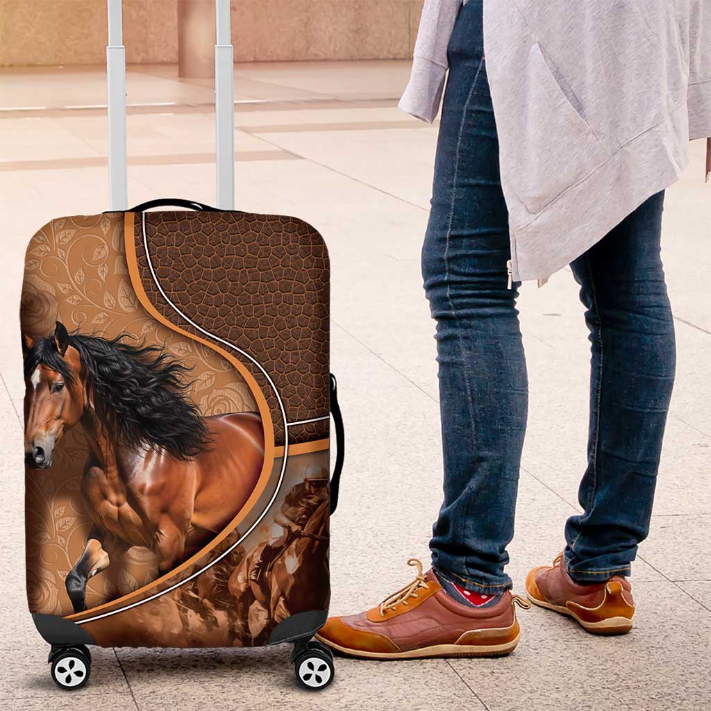 Horse Racing Luggage Cover Royal Race Leather Effect