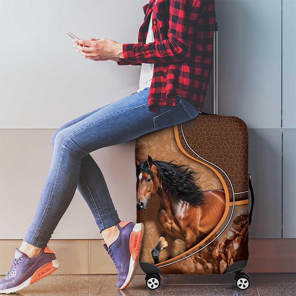 Horse Racing Luggage Cover Royal Race Leather Effect
