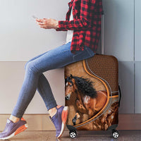 Horse Racing Luggage Cover Royal Race Leather Effect