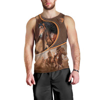 Personalized Horse Racing Men Tank Top Royal Race Leather Effect