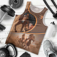 Personalized Horse Racing Men Tank Top Royal Race Leather Effect