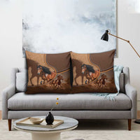 Horse Racing Pillow Cover Royal Race Leather Effect
