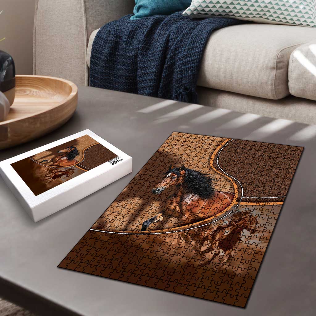 Horse Racing Puzzle Royal Race Leather Effect
