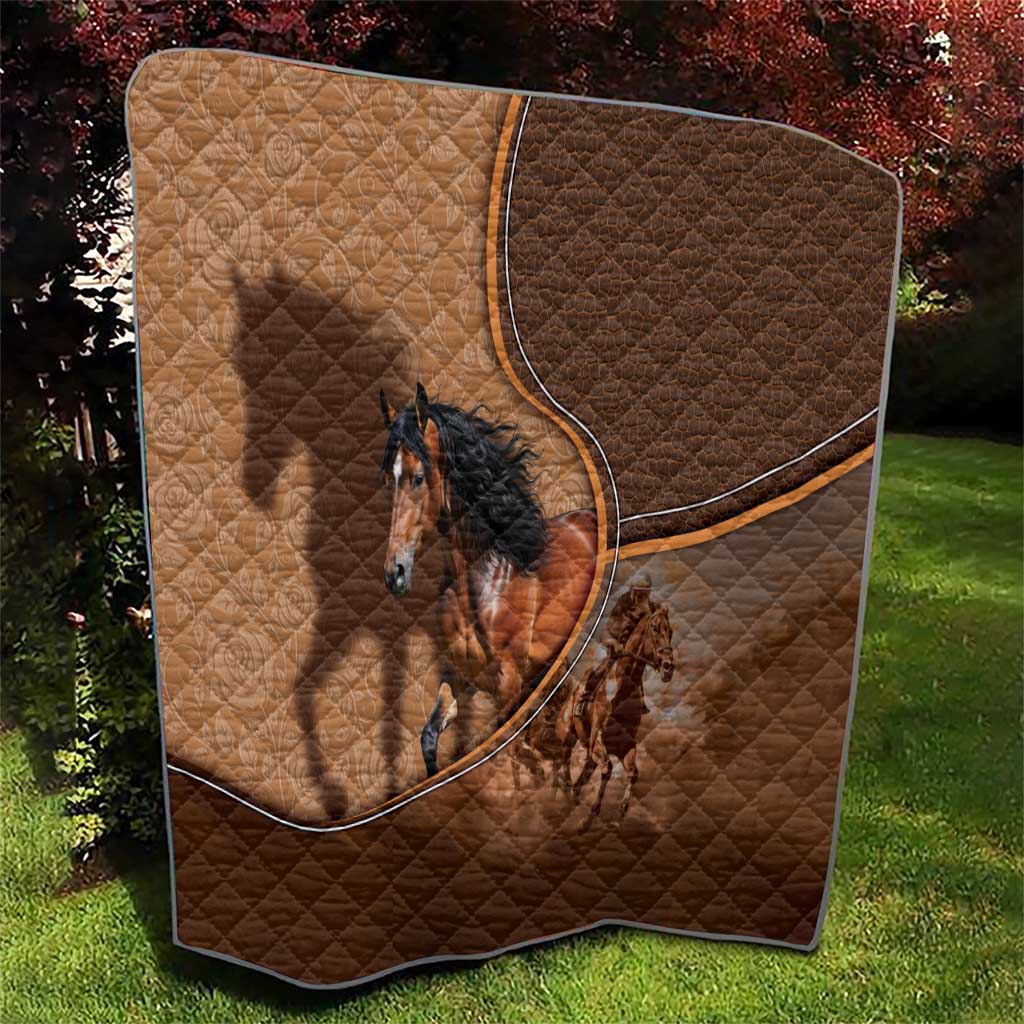 Horse Racing Quilt Royal Race Leather Effect