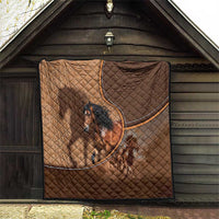 Horse Racing Quilt Royal Race Leather Effect