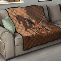 Horse Racing Quilt Royal Race Leather Effect