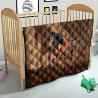 Horse Racing Quilt Royal Race Leather Effect