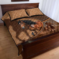 Horse Racing Quilt Bed Set Royal Race Leather Effect