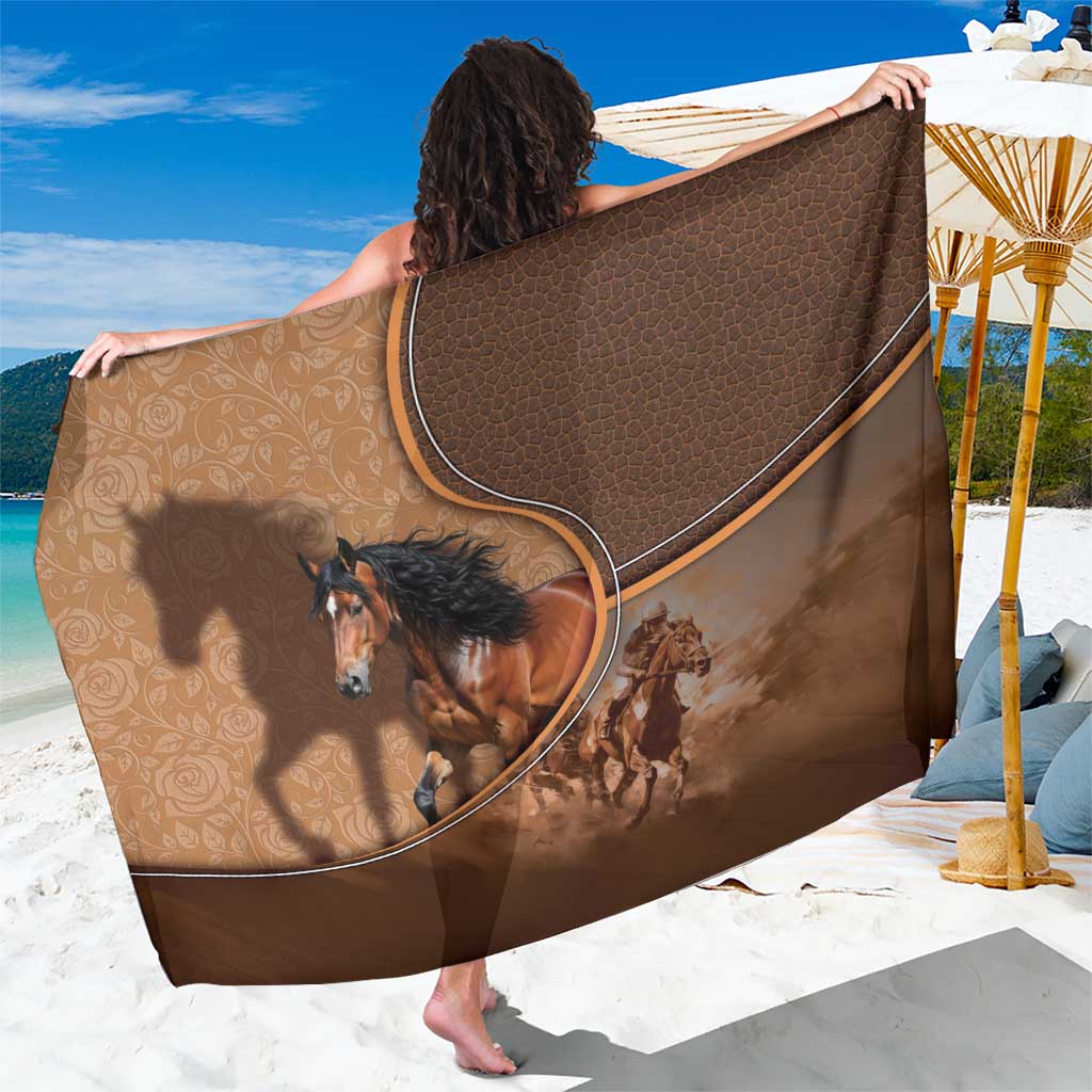 Horse Racing Sarong Royal Race Leather Effect