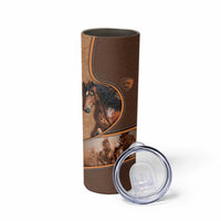 Personalized Horse Racing Skinny Tumbler Royal Race Leather Effect