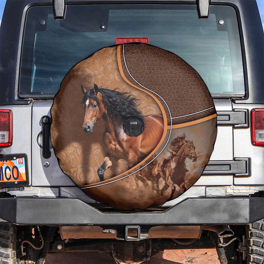 Horse Racing Spare Tire Cover Royal Race Leather Effect