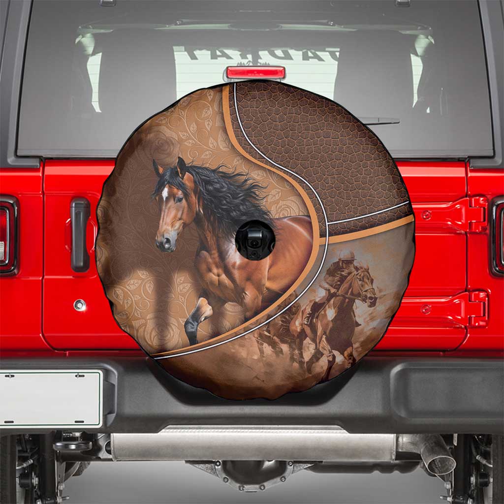 Horse Racing Spare Tire Cover Royal Race Leather Effect