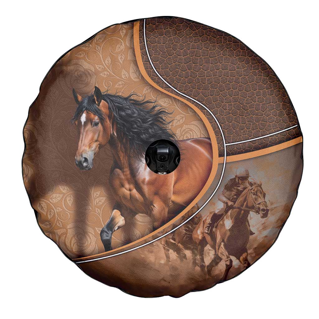 Horse Racing Spare Tire Cover Royal Race Leather Effect