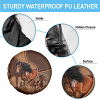 Horse Racing Spare Tire Cover Royal Race Leather Effect