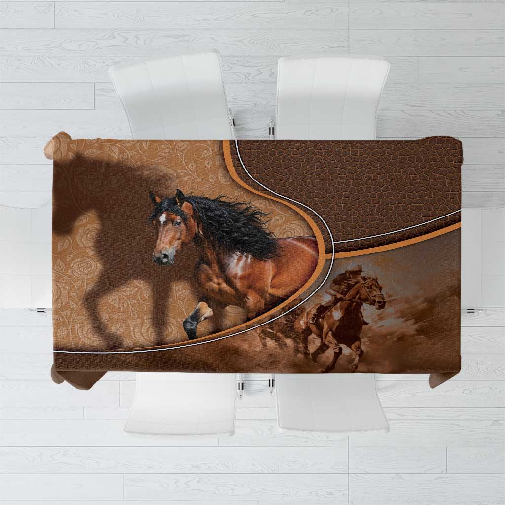 Horse Racing Tablecloth Royal Race Leather Effect
