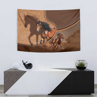 Horse Racing Tapestry Royal Race Leather Effect