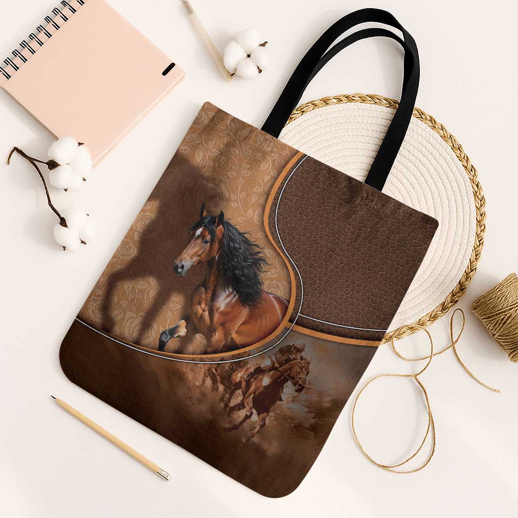 Horse Racing Tote Bag Royal Race Leather Effect