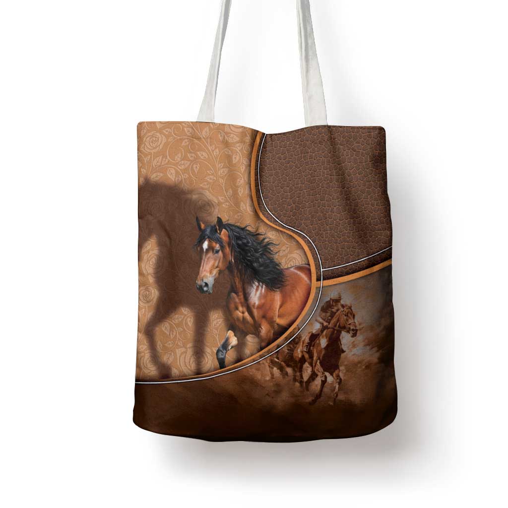 Horse Racing Tote Bag Royal Race Leather Effect