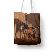 Horse Racing Tote Bag Royal Race Leather Effect