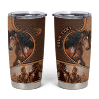 Personalized Horse Racing Tumbler Cup Royal Race Leather Effect