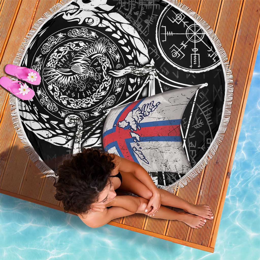 Viking Faroe Islands Beach Blanket Faroese Viking Ship