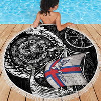 Viking Faroe Islands Beach Blanket Faroese Viking Ship