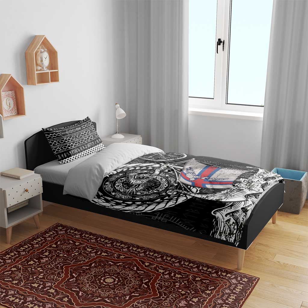 Viking Faroe Islands Bedding Set Faroese Viking Ship