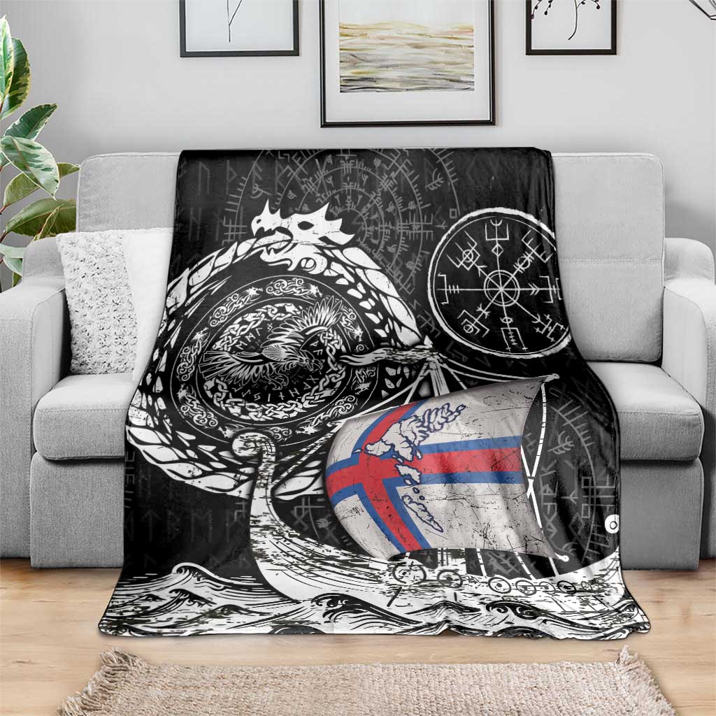 Viking Faroe Islands Blanket Faroese Viking Ship