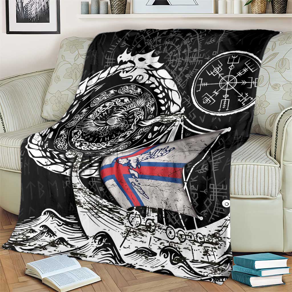 Viking Faroe Islands Blanket Faroese Viking Ship
