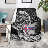 Viking Faroe Islands Blanket Faroese Viking Ship