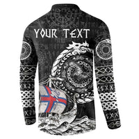 Personalized Viking Faroe Islands Button Sweatshirt Faroese Viking Ship