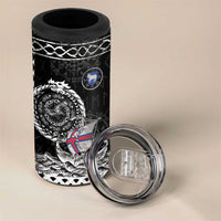 Personalized Viking Faroe Islands 4 in 1 Can Cooler Tumbler Faroese Viking Ship