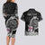 Personalized Viking Faroe Islands Couples Matching Long Sleeve Bodycon Dress and Hawaiian Shirt Faroese Viking Ship