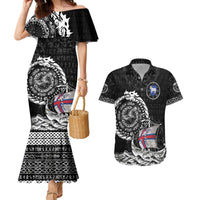 Personalized Viking Faroe Islands Couples Matching Mermaid Dress and Hawaiian Shirt Faroese Viking Ship