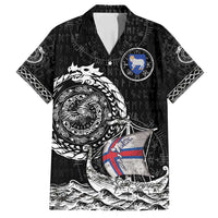 Personalized Viking Faroe Islands Family Matching Summer Maxi Dress and Hawaiian Shirt Faroese Viking Ship
