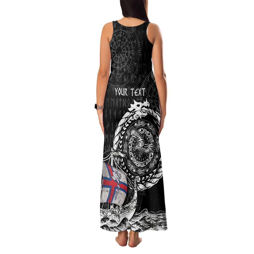 Personalized Viking Faroe Islands Family Matching Tank Maxi Dress and Hawaiian Shirt Faroese Viking Ship