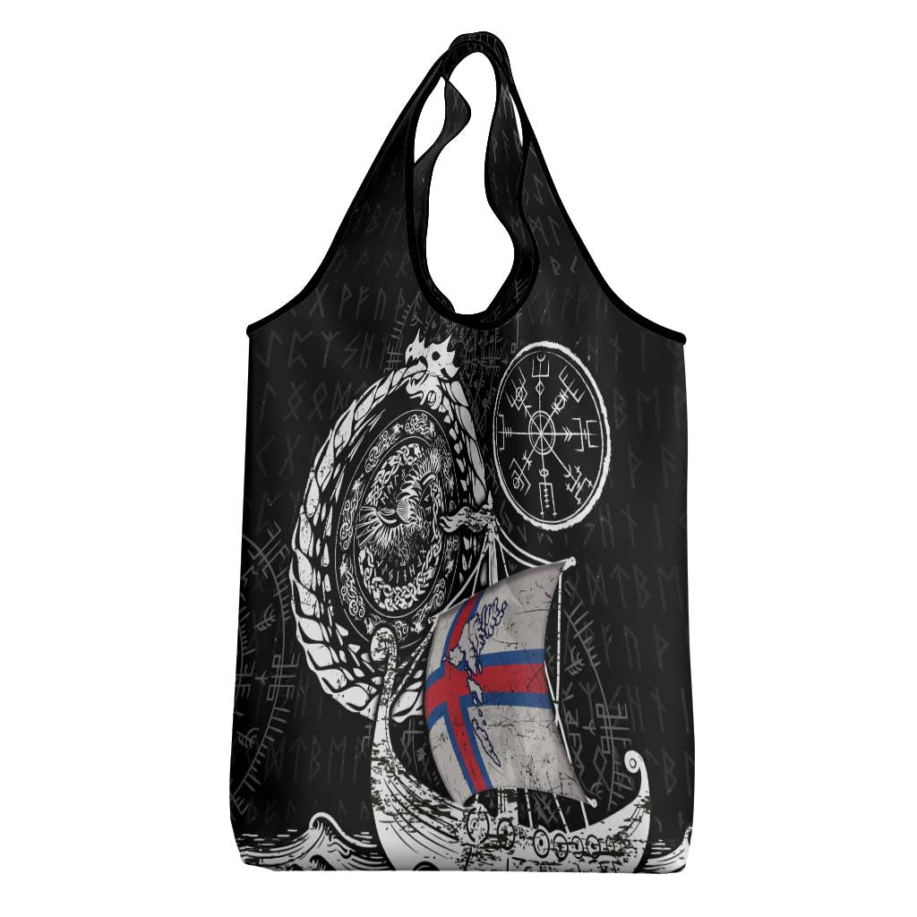 Viking Faroe Islands Grocery Bag Faroese Viking Ship
