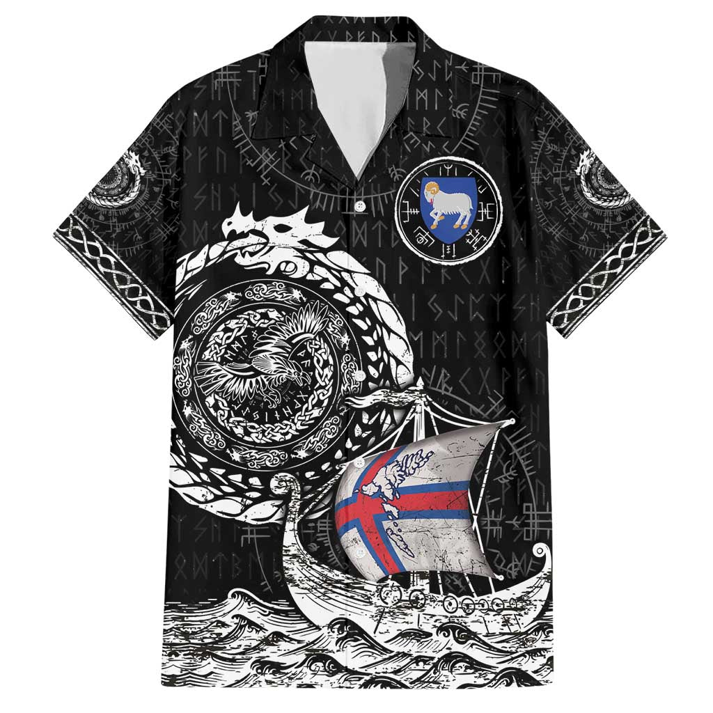 Personalized Viking Faroe Islands Hawaiian Shirt Faroese Viking Ship