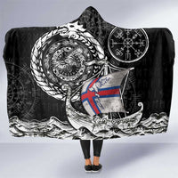 Viking Faroe Islands Hooded Blanket Faroese Viking Ship