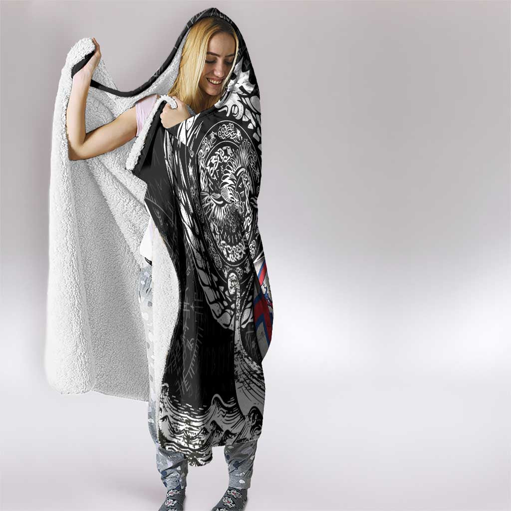 Viking Faroe Islands Hooded Blanket Faroese Viking Ship