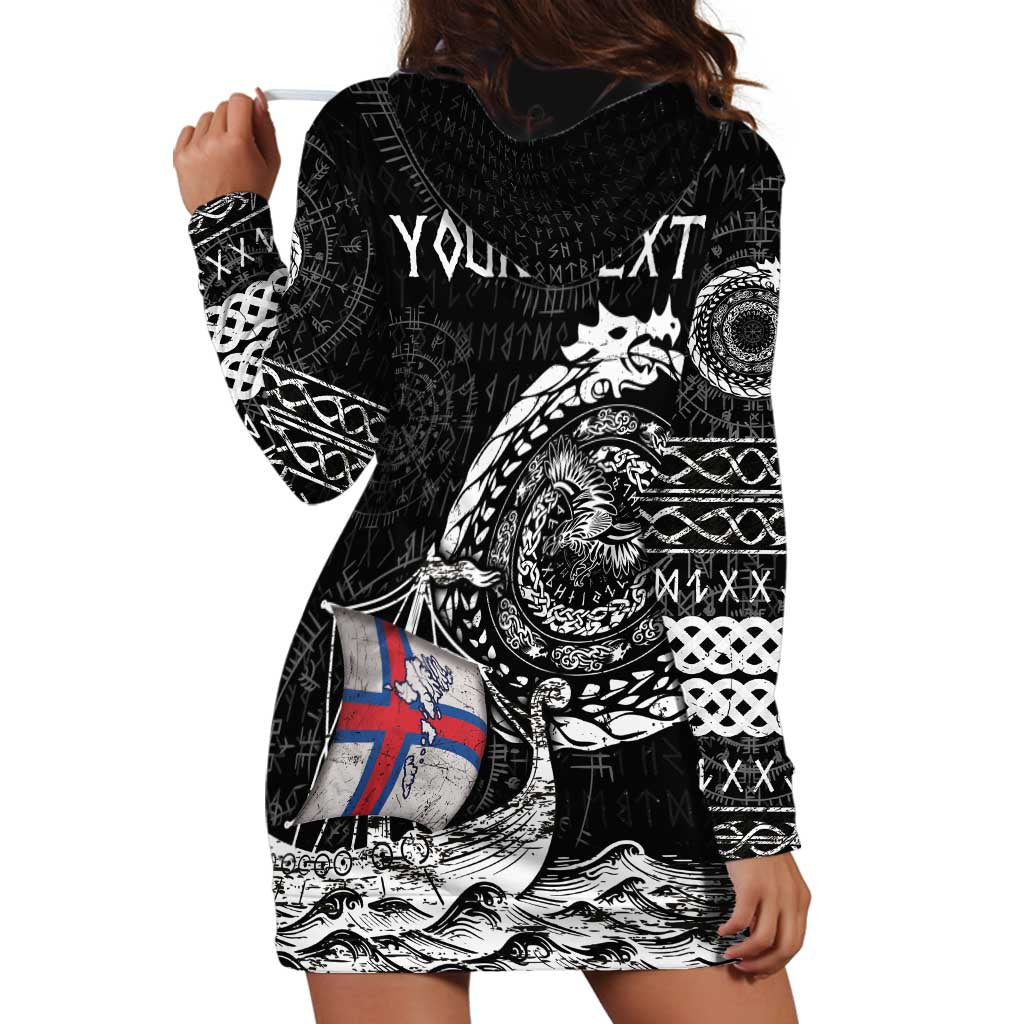 Personalized Viking Faroe Islands Hoodie Dress Faroese Viking Ship