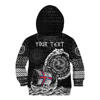 Personalized Viking Faroe Islands Kid Hoodie Faroese Viking Ship