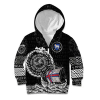 Personalized Viking Faroe Islands Kid Hoodie Faroese Viking Ship