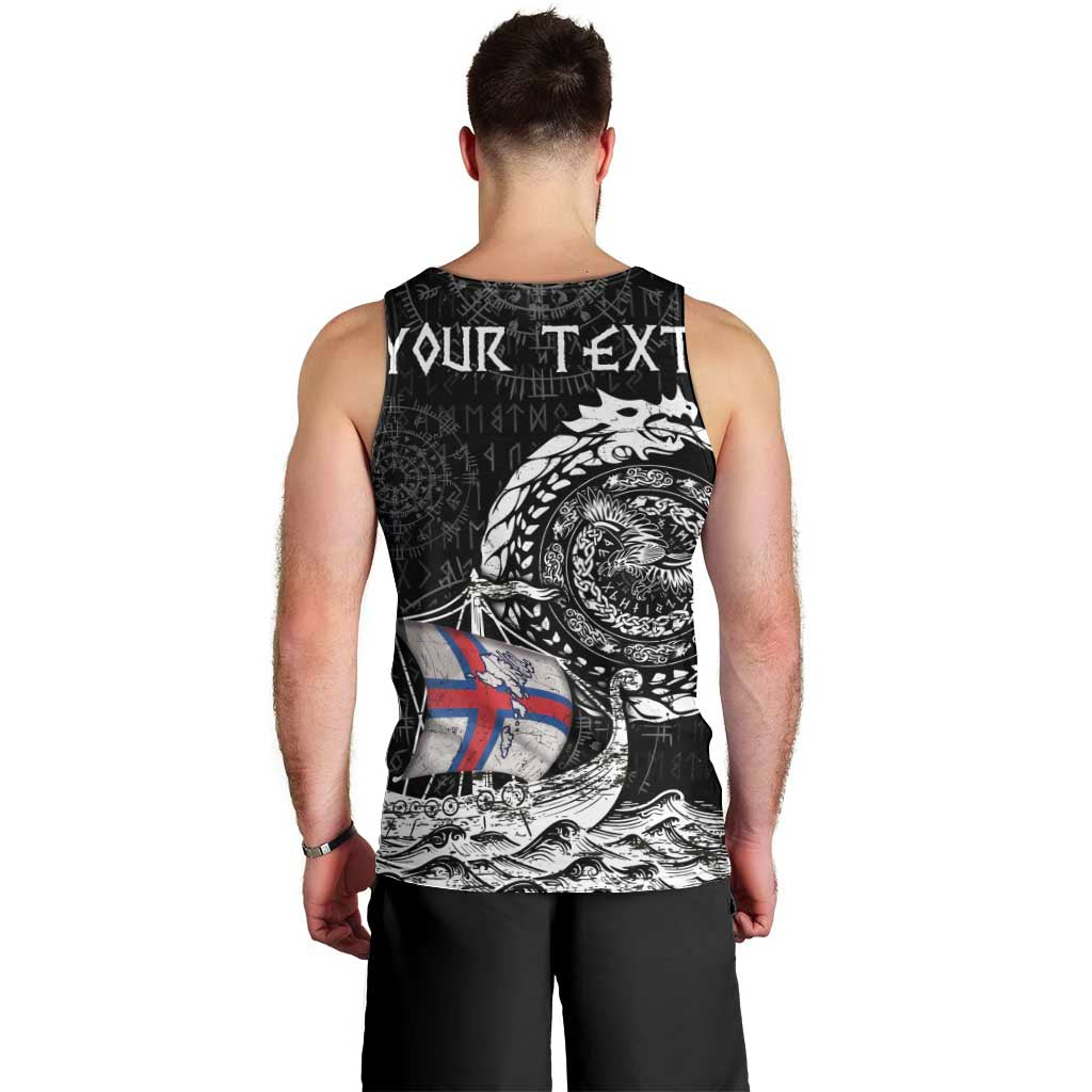 Personalized Viking Faroe Islands Men Tank Top Faroese Viking Ship